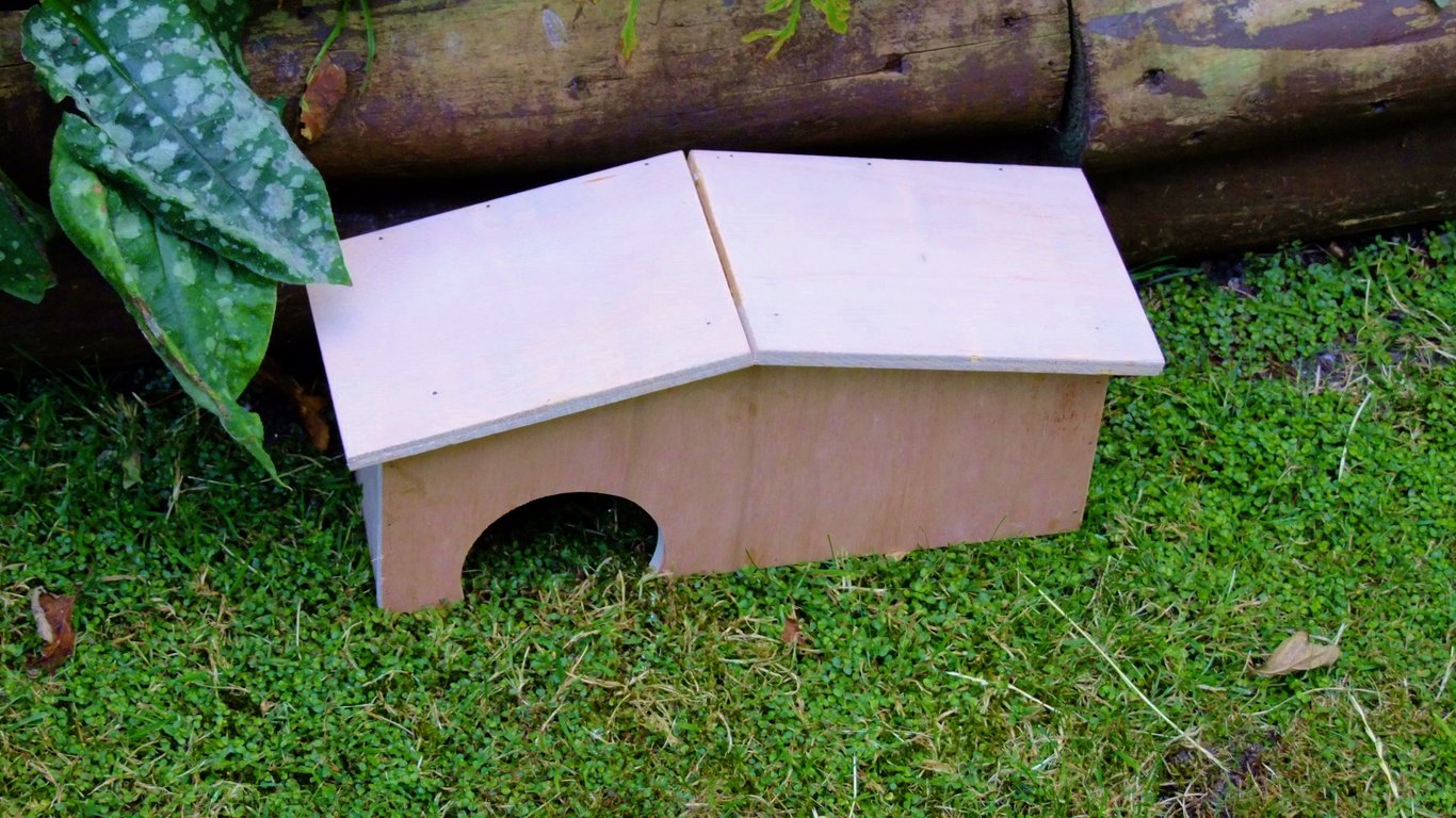 Wild frog toad newt house or shelter for garden creatures to overwinter in.