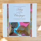 Champagne Celebration Card with Gift Card Pocket – Handmade Congratulations Card