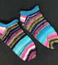 Hand knit short no rib no show socks multicoloured  - Image 1