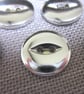 10 Silver Fisheye Buttons - Image 2
