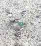 Rustic floral boho ring aventurine green - Image 4