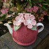 Pink Flower Tea Cosy, Old Rose Teapot Cozy