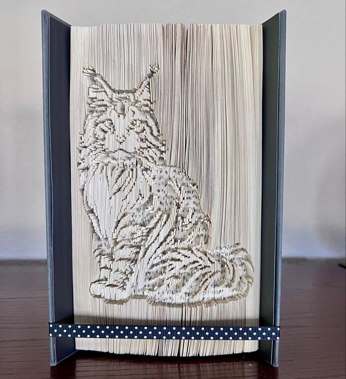 Maine Coon 180 CUT & FOLD Book Folding Pattern - EMAILED PDF PATTERN