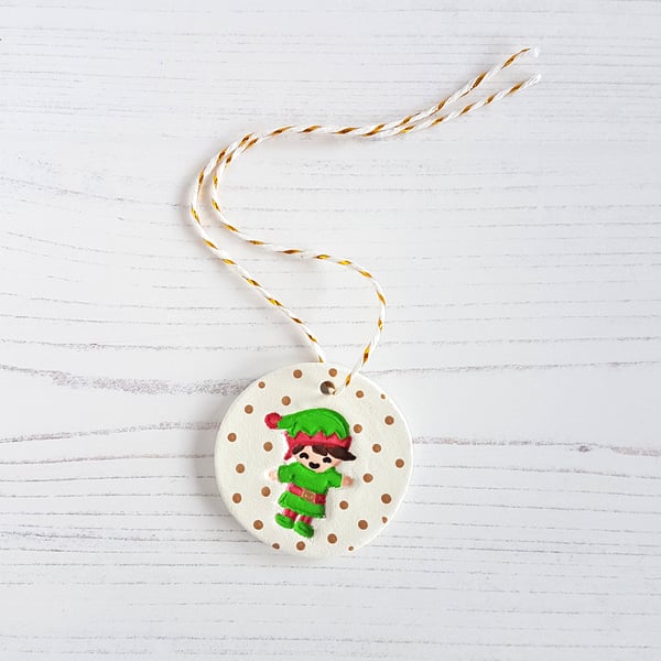Christmas Elf tag decoration