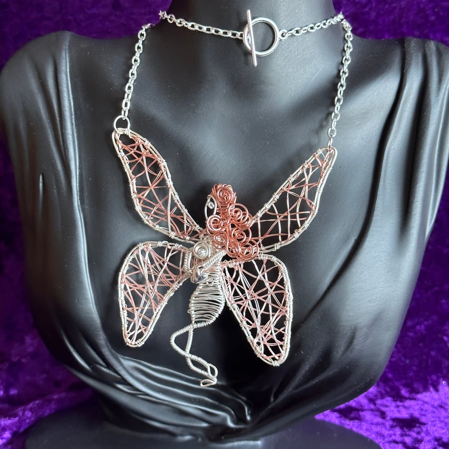 Wire Wrapped Fairy Statement Necklace - 'Ellie' - by Tanmade With Love