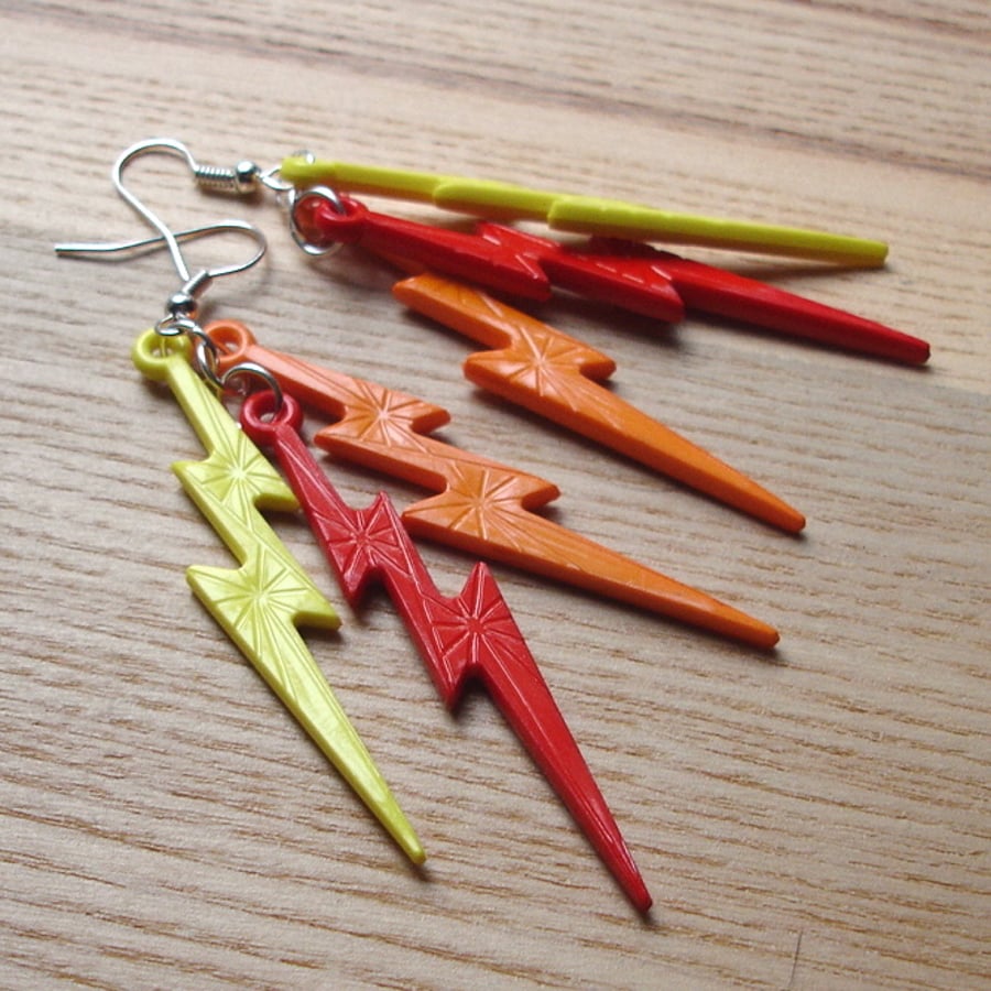 Citrus Lightning Bolt Earrings