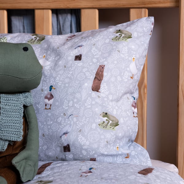 100% Cotton Percale Kid's Bedding Set - Waterside. High Thread Count, Waterside 