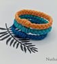 Nuthatch - Handmade Recycled Cotton Yarn Bracelet - Medium - Limited Edition - Image 2