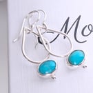 Turquose teardrop statement earrings