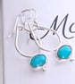 Turquose teardrop statement earrings