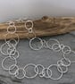 Handmade silver chain necklace with large open circle links
