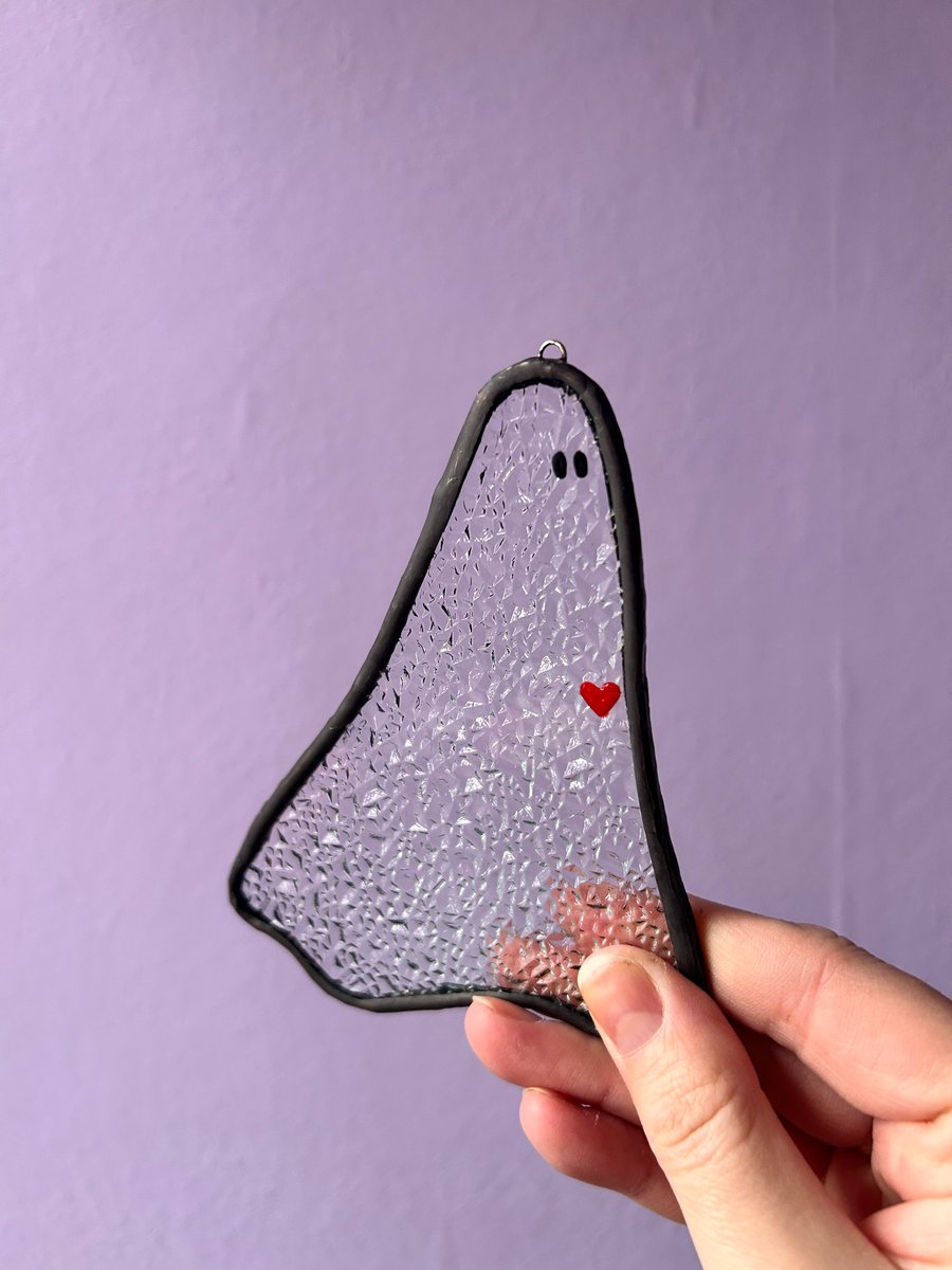 Love Heart Ghost - Clear Crackle