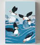 Puffin seaside art print coastal artwork - Image 3