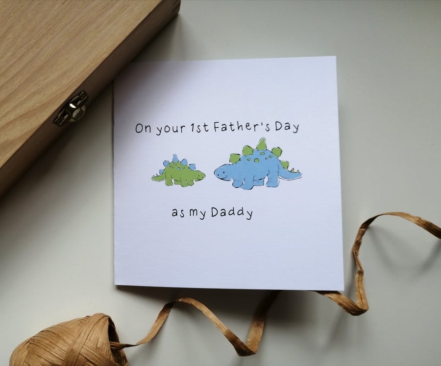 First fathers day as my daddy card, 1st father's day, Father's day card 