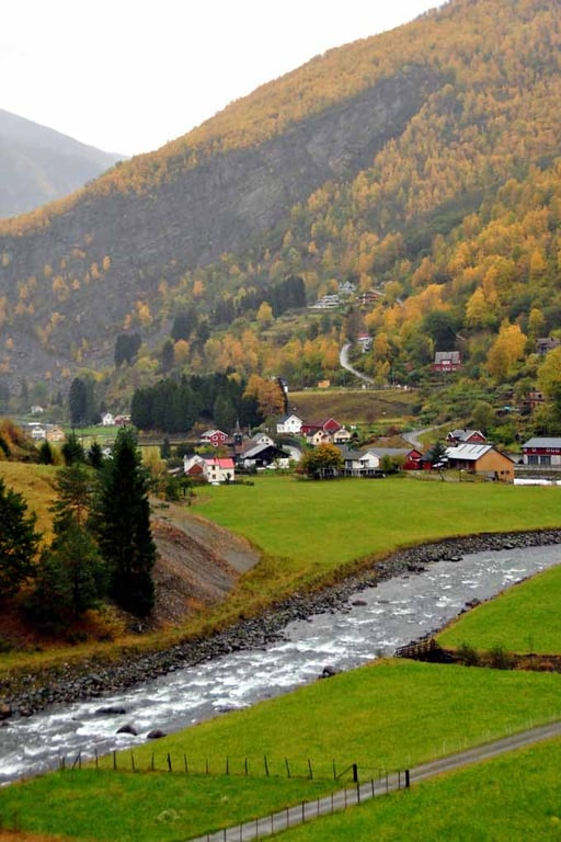 Flamsdalen Valley Flam Norway Scandinavia Photograph Print
