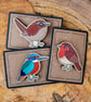 Feathered Friends Wooden Pin Set – Wren, Kingfisher & Robin (Set of 3) - Image 2