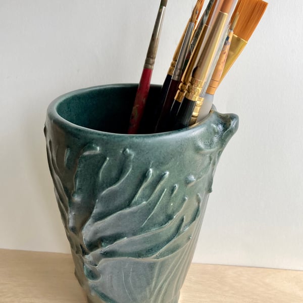 Tree of life brush holder pen pot cup vase