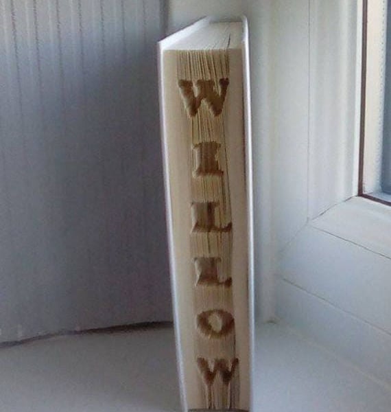 Any Name or Word CUSTOM CUT & FOLD Book Folding Pattern - EMAILED PDF PATTERN