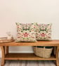 William Morris Strawberry Thief Cushion Cover - Rose & Green, Ticking Stripe - Image 3