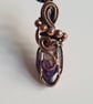 Natural Brandberg Crystal & Copper Necklace Pendant Gift Jewellery Jewelry - Image 2