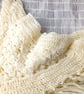 CREAM CROCHETED LACE PATTERN SHAWL - Image 6