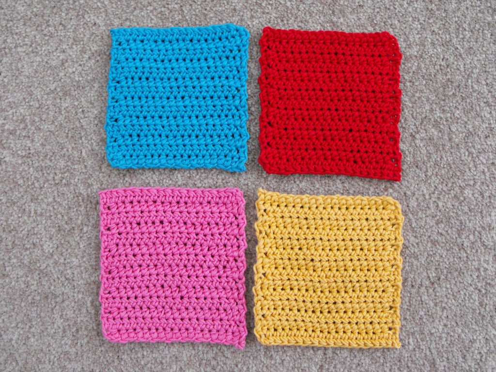 Set of 4 crocheted coasters