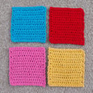 Set of 4 crocheted coasters