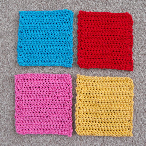Set of 4 crocheted coasters