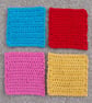 Set of 4 crocheted coasters