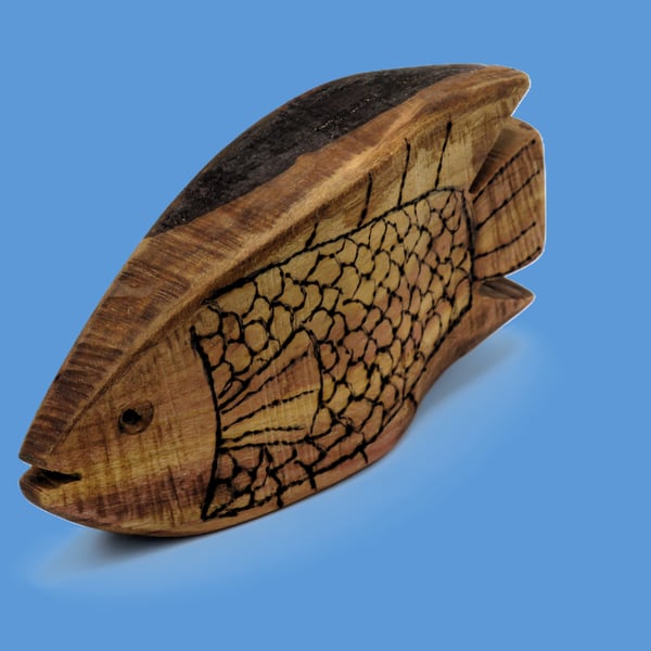 Large Cherry wood Grouper Fish SKU-Fi04 