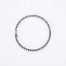 Purple 5A Zircon Tennis Bracelet Hypoallergenic Stainless Steel Stackable Hand