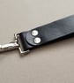 Leather Keyring Tactical Belt Dangler Spring Clip Hook Riveted - Image 3