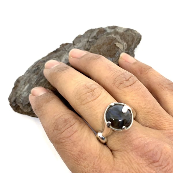 Agate ring in sterling silver 925