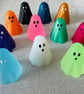 Colourful Ghost resin statues, figurines, desk buddies, Halloween 
