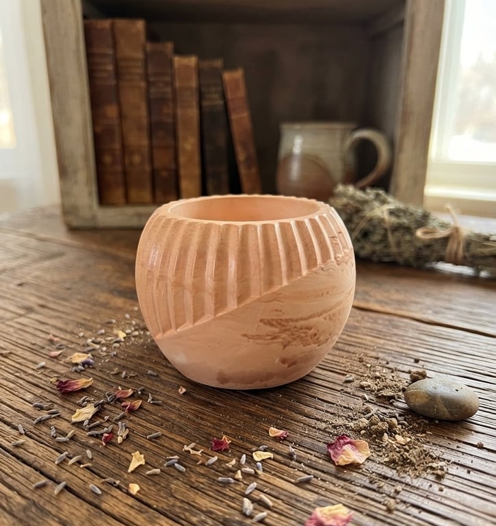 Brown Terracotta-Inspired Eco-Resin Candle Holder & Planter