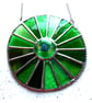 Green Suncatcher Stained Glass Handmade Colour Wheel Handmade - Image 2