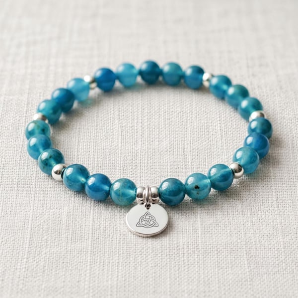 Apatite Crystal Bracelet, Motivation & Clarity, Personalised Gift