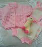 Baby's Romper and Cardigan Set, Hand Knitted Baby Outfit, Baby Shower Gift - Image 6