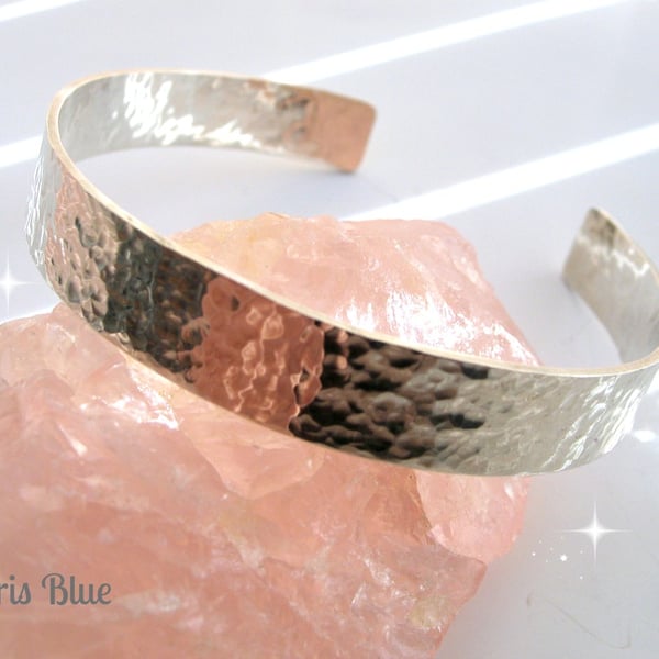 Sterling Silver Hammered Bangle