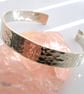 Sterling Silver Hammered Bangle - Image 1