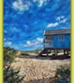 Beach Huts Hunstanton Norfolk Greeting Card A5