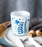 Spring hedgerow Cyanotype tealight holder. - Image 1