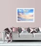 Soft Seascape Wall Art Print, Watercolour Serene Landscape Softcore Art Decor - Image 5