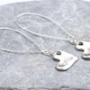  Irregular heart dangle earrings
