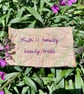 'Truth is beauty, beauty truth' Hand embroidered vintage quilt art - Image 2