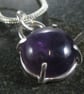 Purple amethyst and silver pendant - Image 2