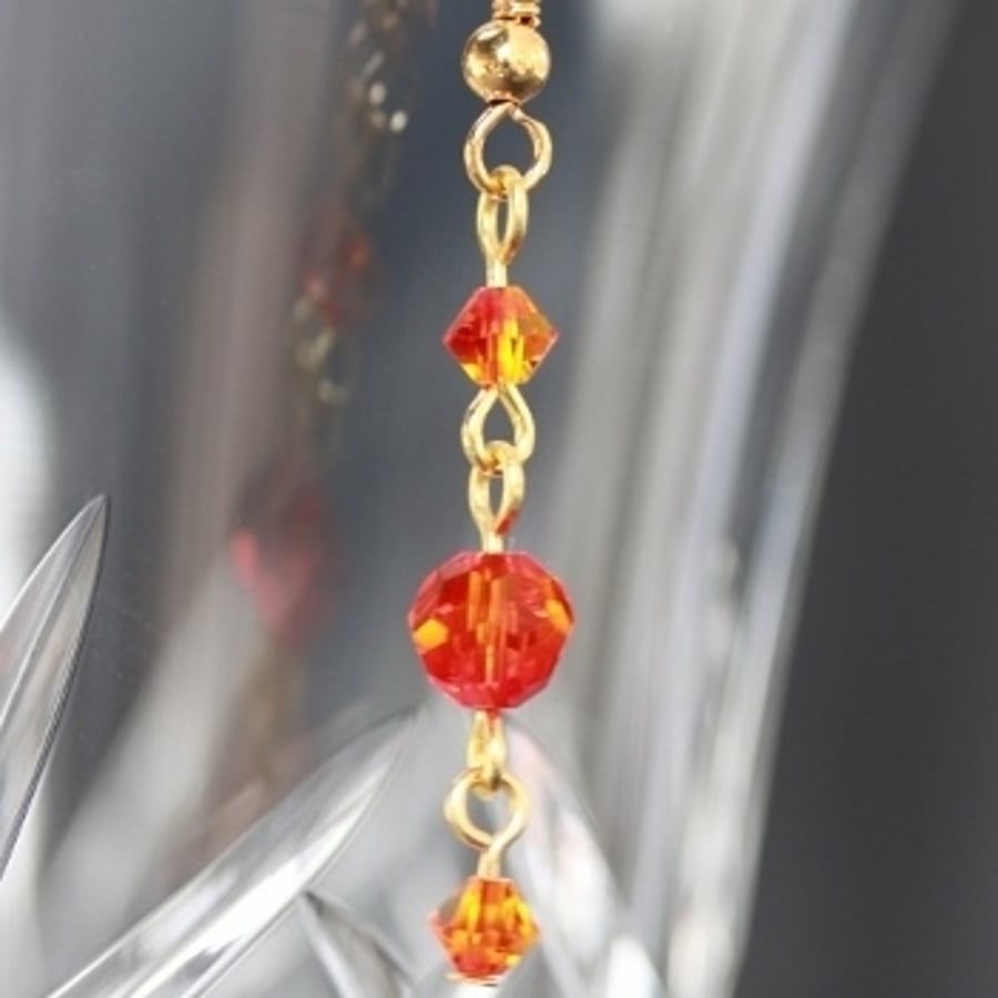 Swarovski Fireopal Crystal Earrings