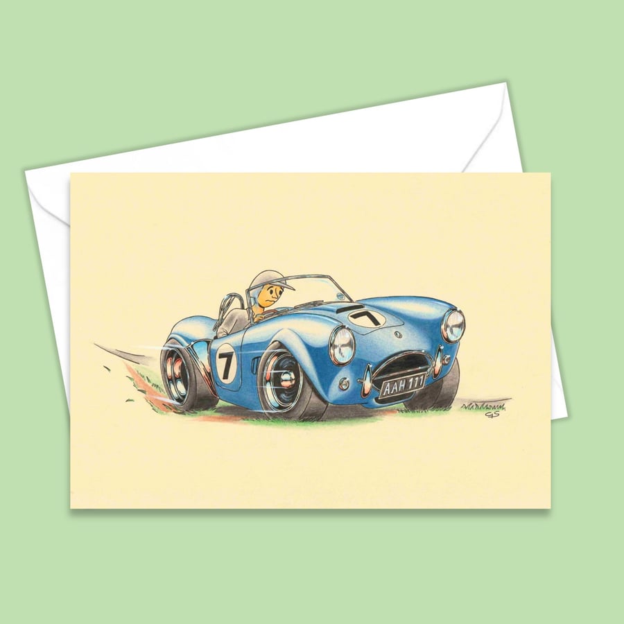 Car Greetings Card, Boy Racer Birthday Card, Classic Car Card, Car Lover 