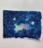 ACEO Original Abstract Watercolour Painting Nebula and Two Stars