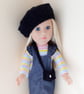 KNITTING PATTERN PDF Black Beret for Doll - Image 2